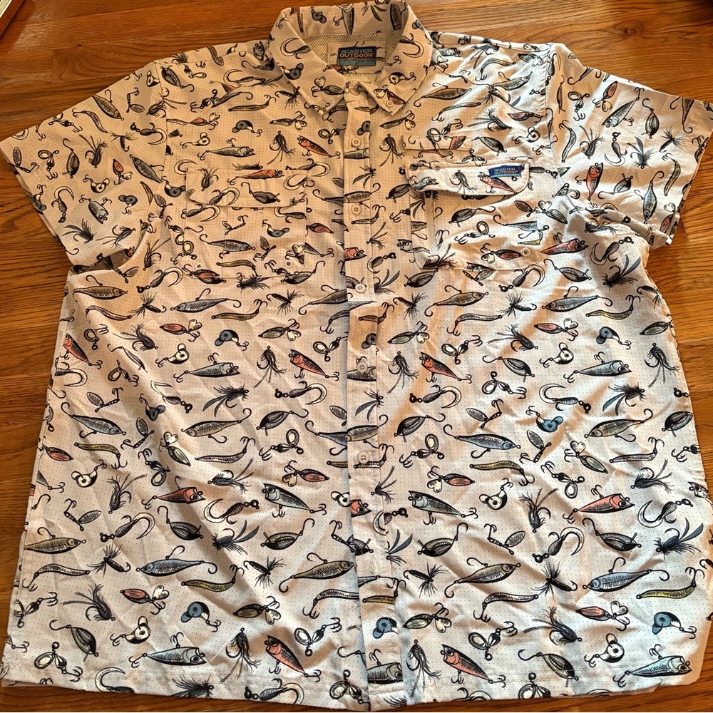 XCaster Outdoor Men’s Short Sleeve Casual Sport Shirt, Size 2X, EUC